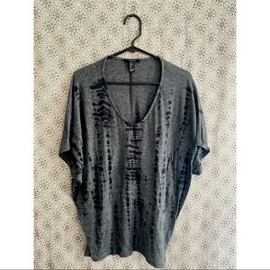 Forever 21 Charcoal / Black Tie Dye Top